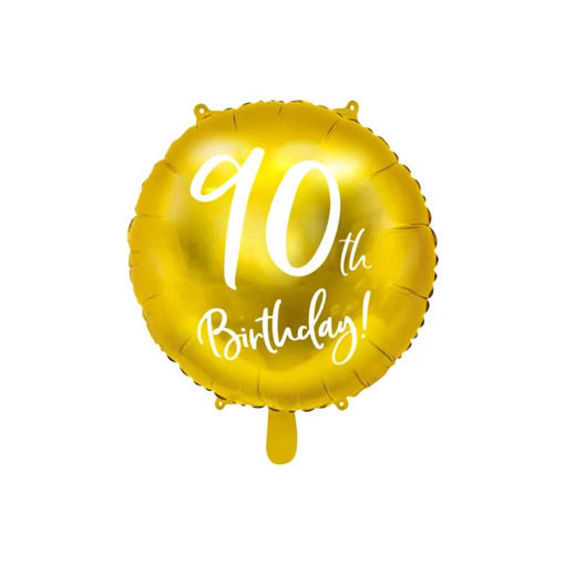 Picture of GOLD FOIL BALLOON 90TH BIRTHDAY 18 INCH